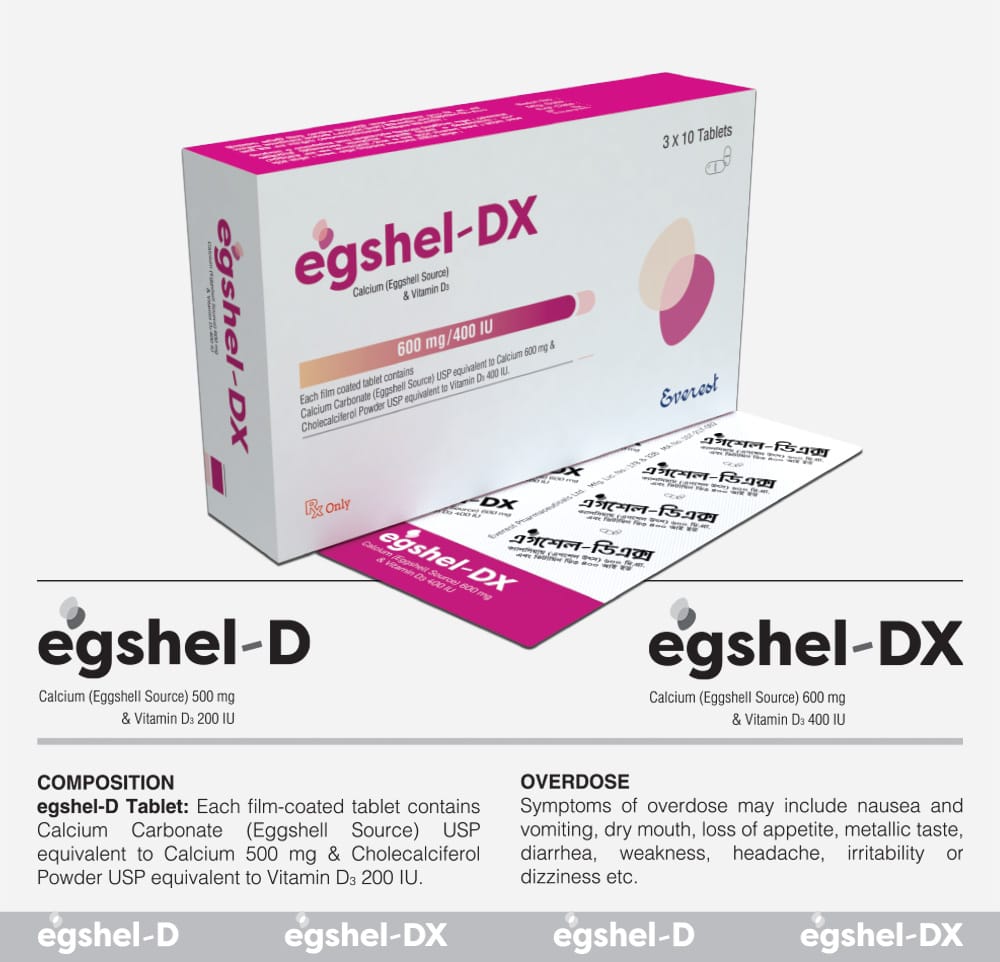 Tablet Egshel-DX 600mg+400iu (30pcs)